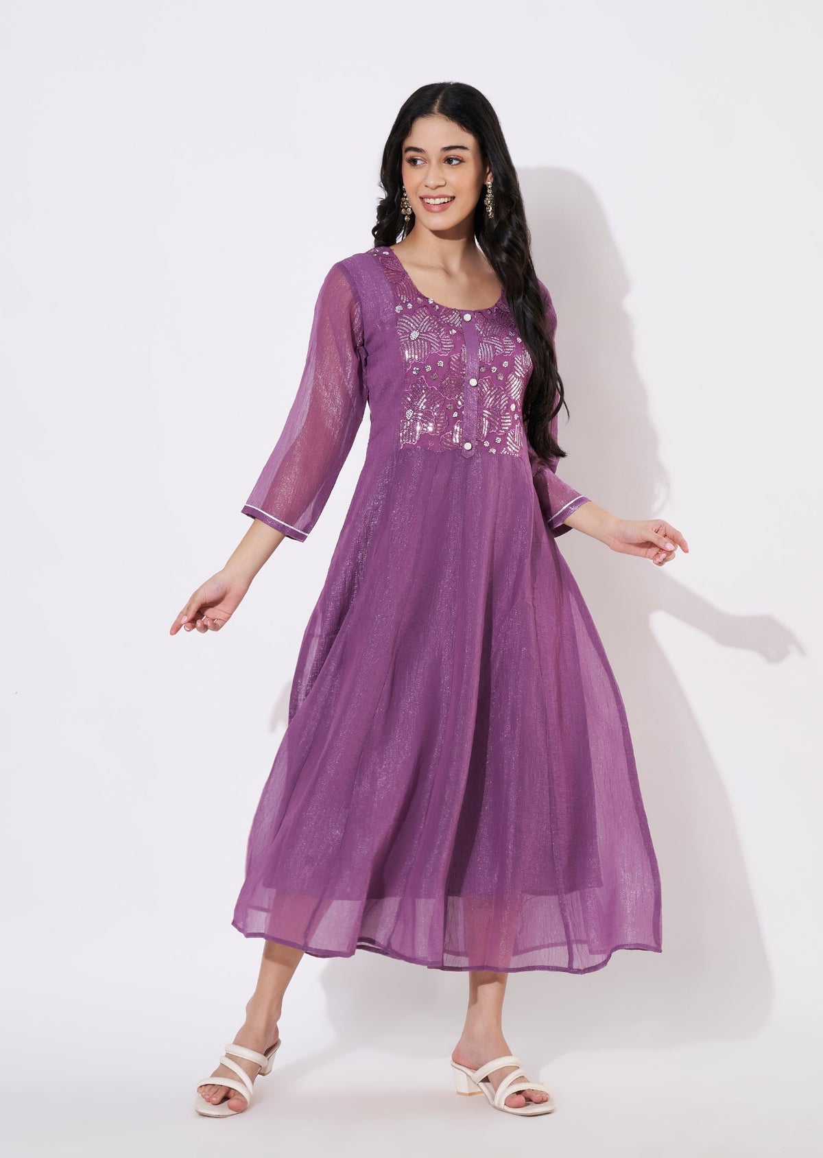 Purple Salsa Frock style kurti