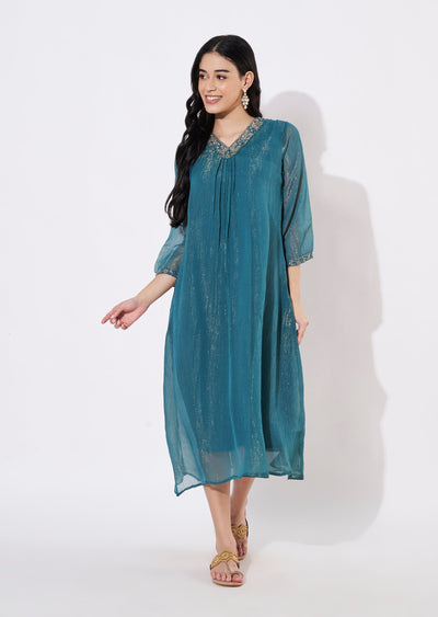 Rama Green Salsa Frock style kurti