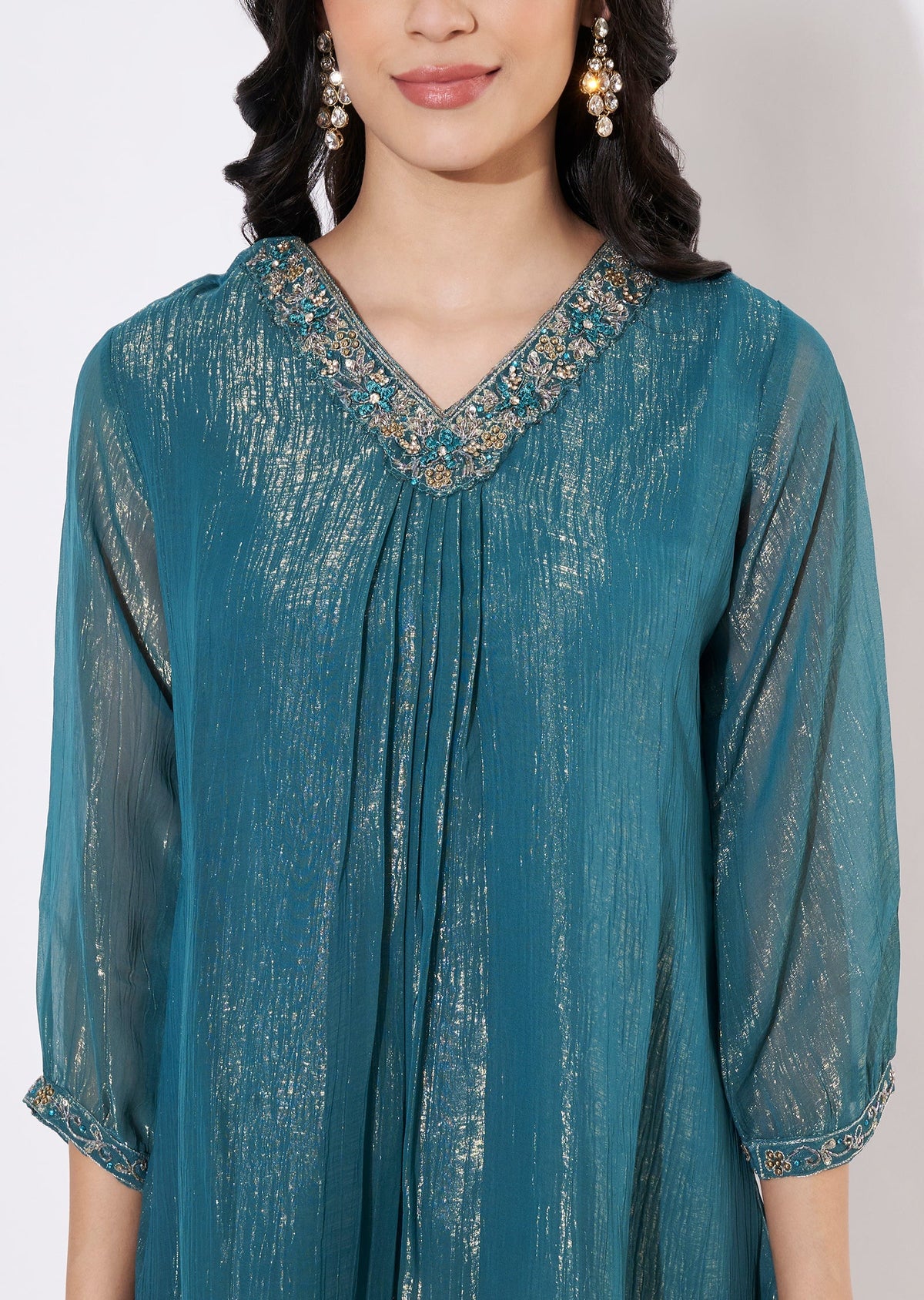 Rama Green Salsa Frock style kurti