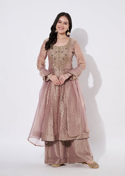 Mauve Salsa Anarkali Suit