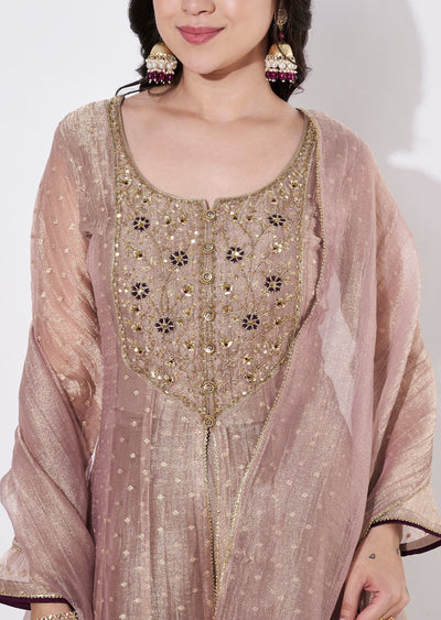 Mauve Salsa Anarkali Suit