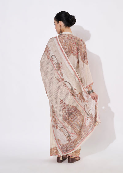 Fawn Muslin Straight cut suit