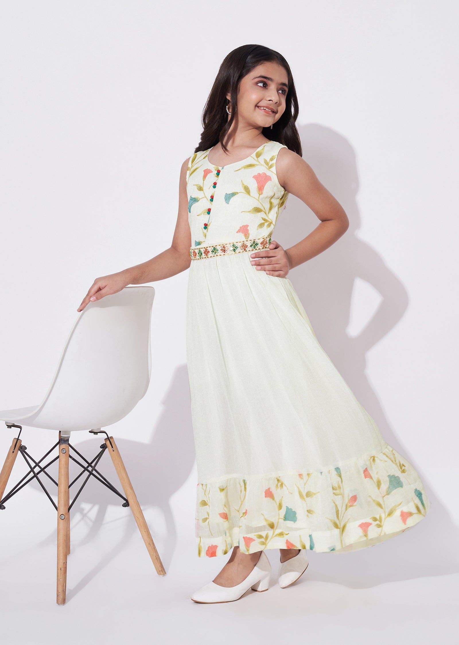 Cream Brasso Ethnic Gown