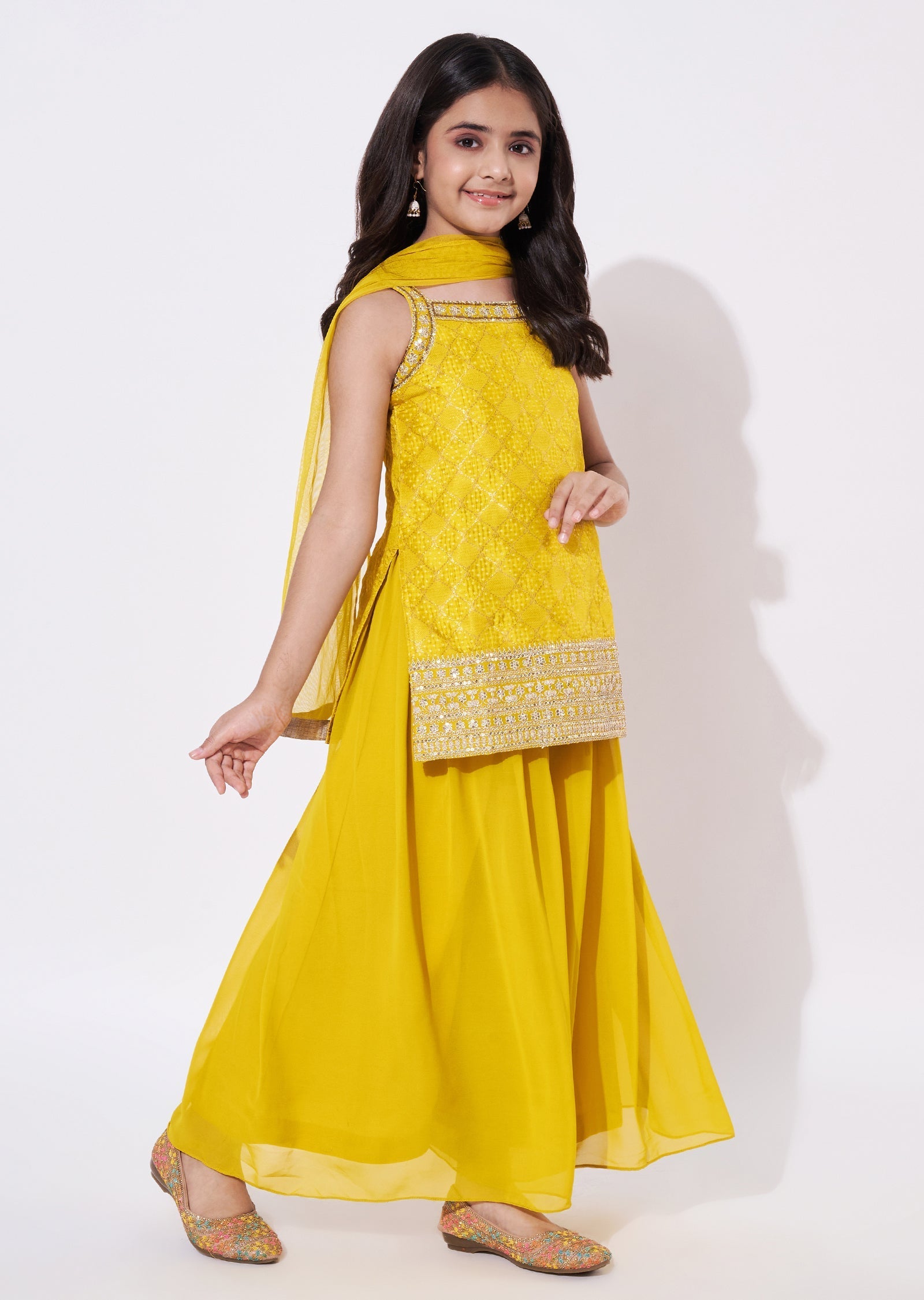 Yellow Banaras Gharara Set