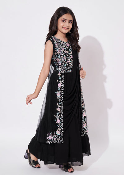Black  Georgette Lehenga