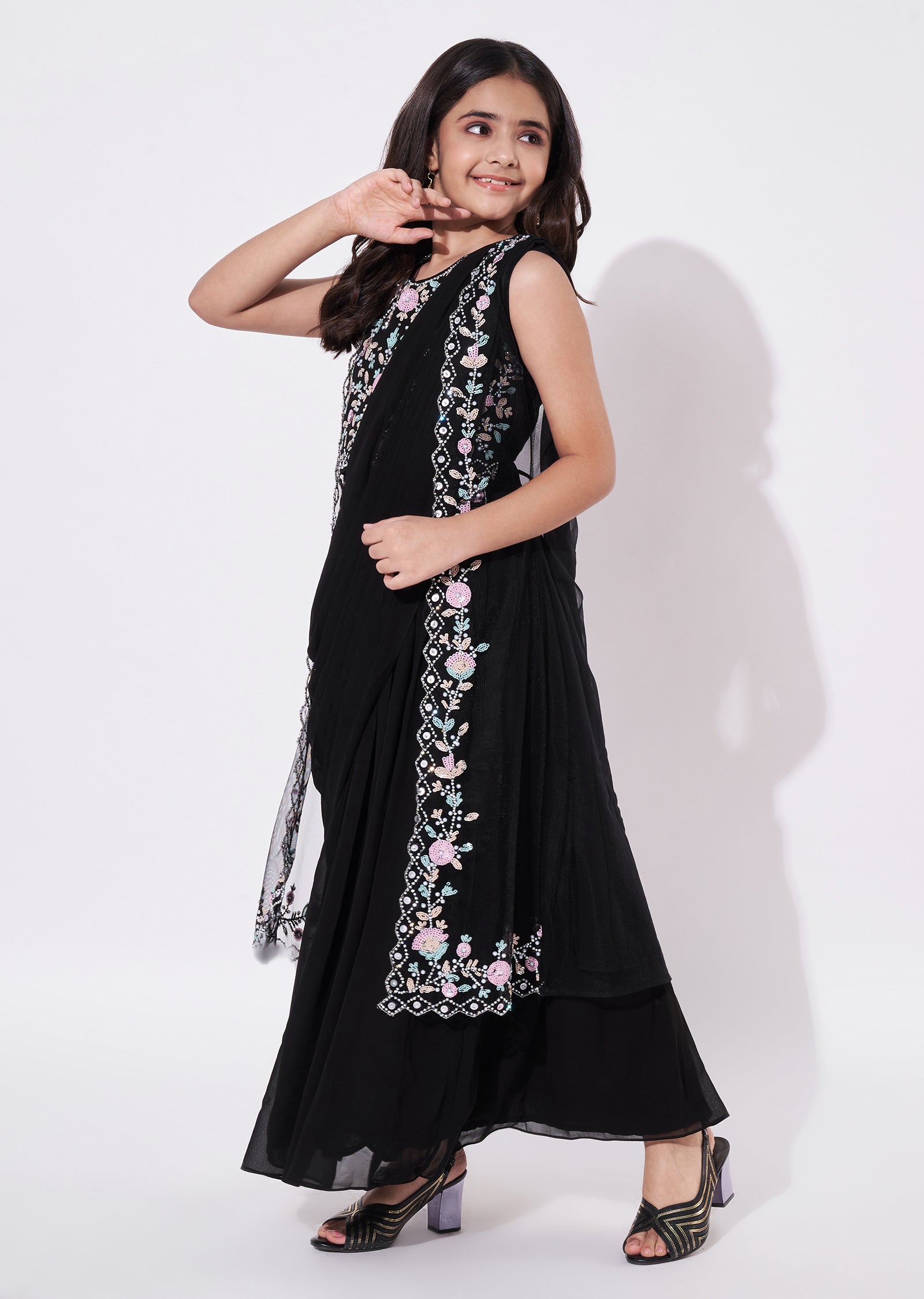 Black  Georgette Lehenga