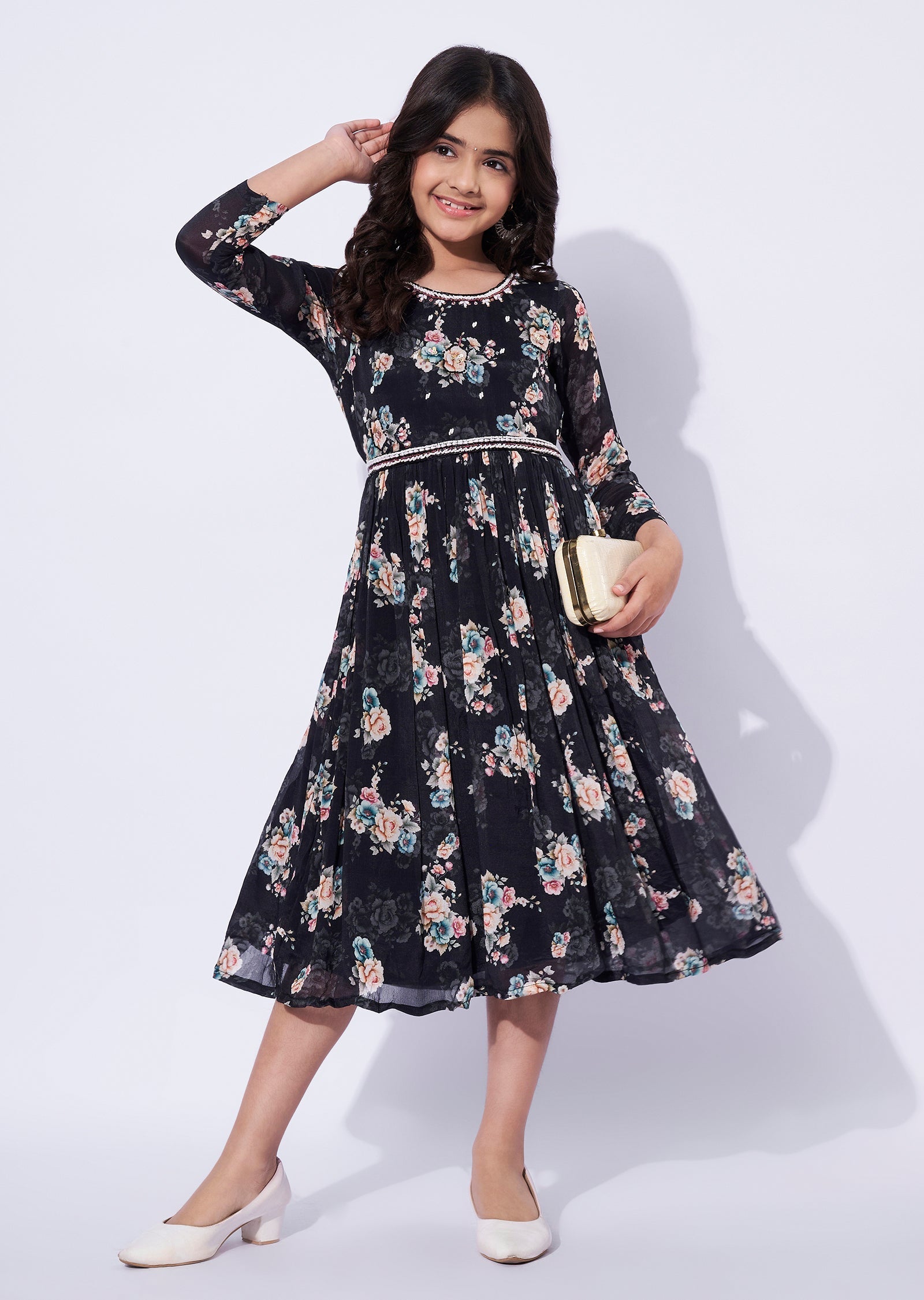 Black Chinnon Girls Gown