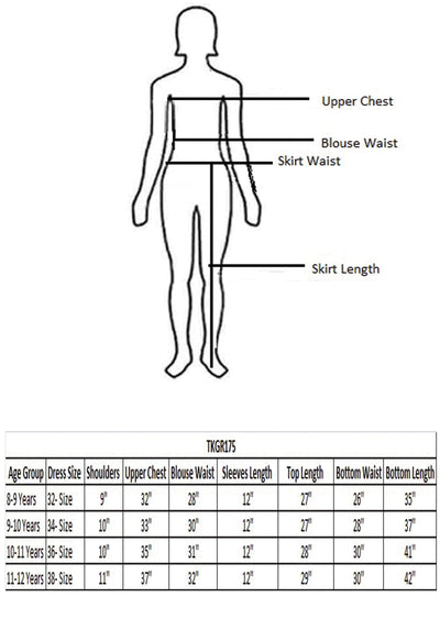 Rama Green Chinnon & Georgette Sharara Set for Kids