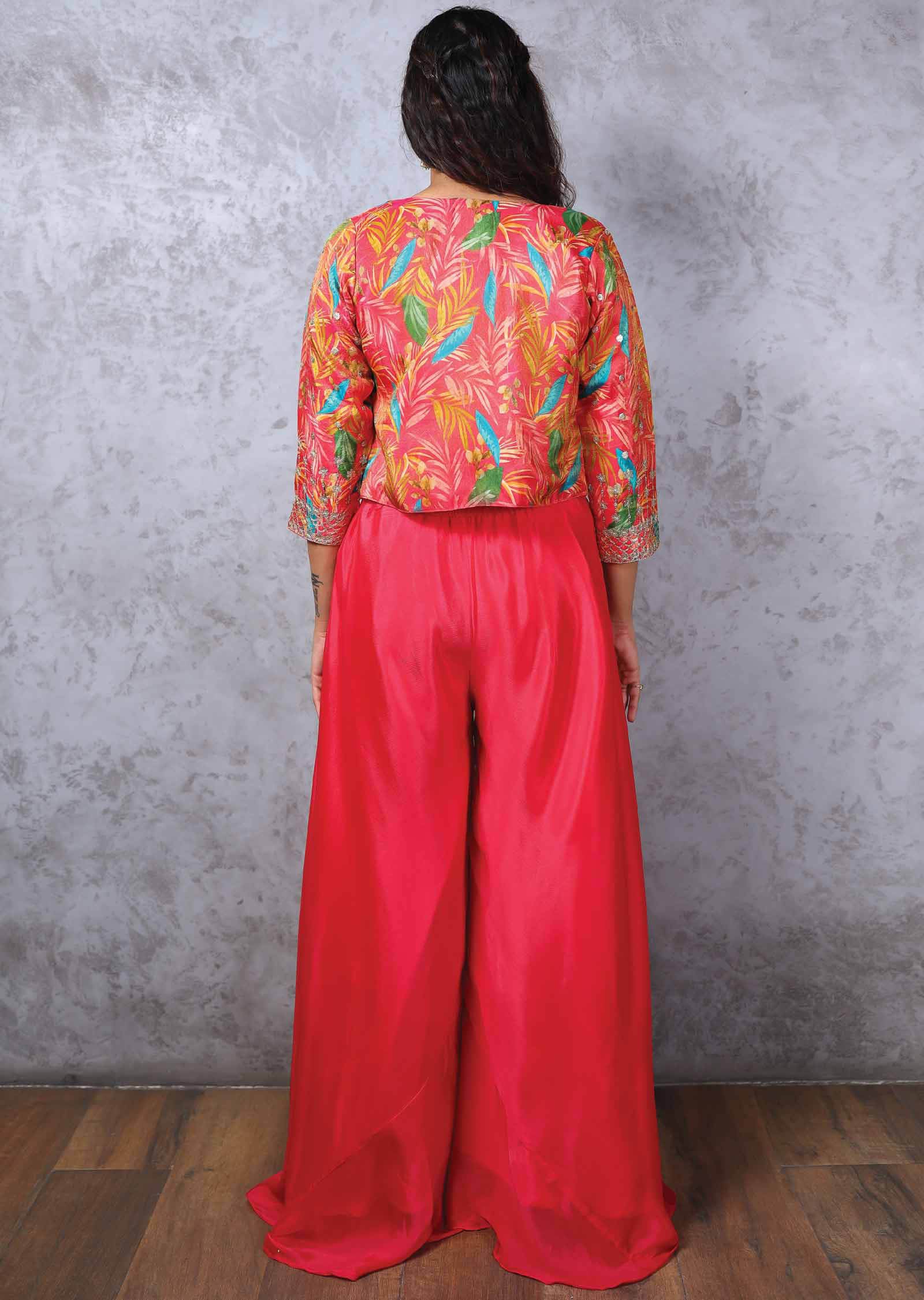 Shimmer & Chinnon Embroidered Fusion/Indo-Western Set