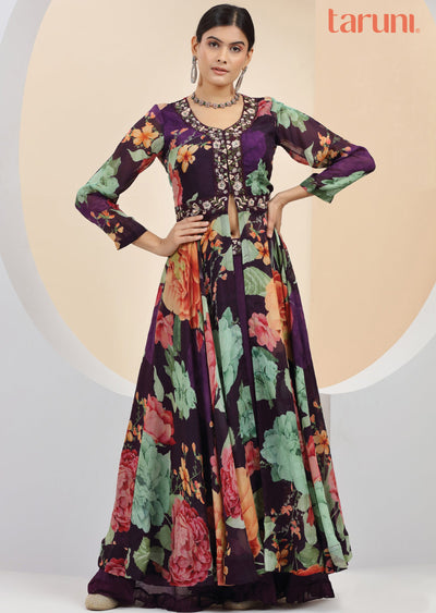 Organza Fusion/Indo-Western Set