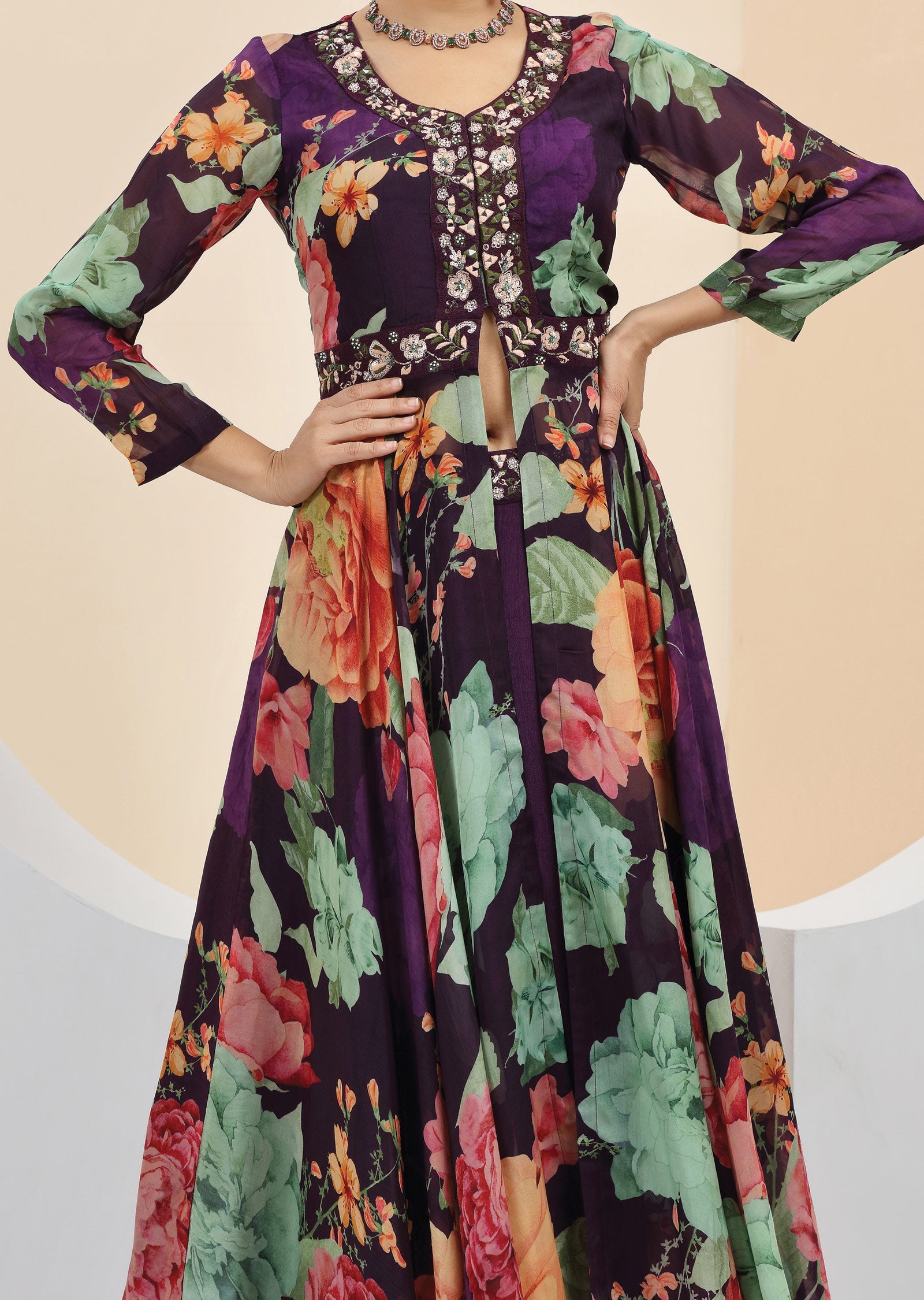 Organza Fusion/Indo-Western Set