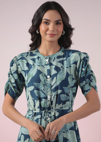 Rama Blue Muslin Midi Dress