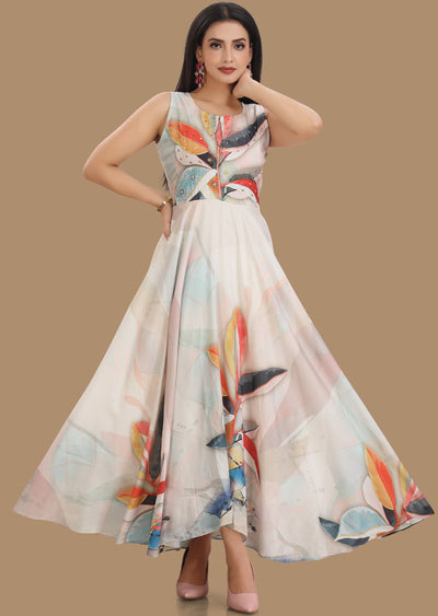 Cream Modal Long Dress