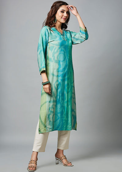 Multi Color Linen Silk Straight Cut