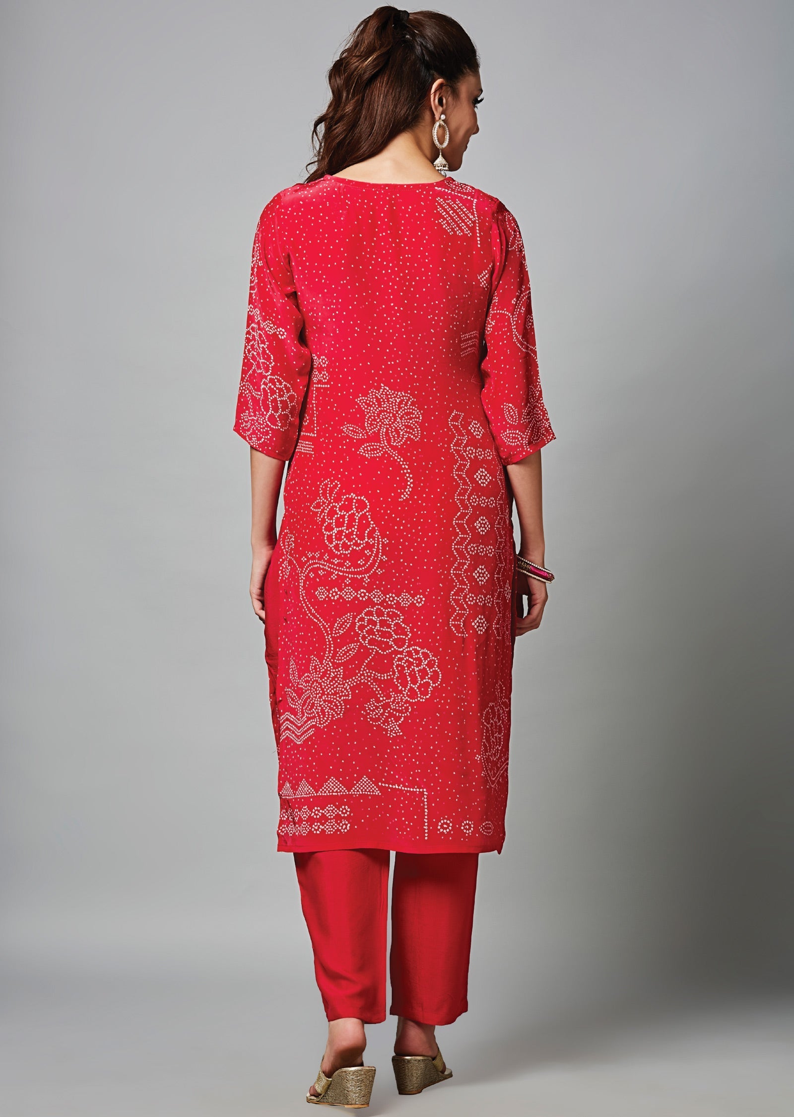 Rani Pink Crepe Straight Cut Suit