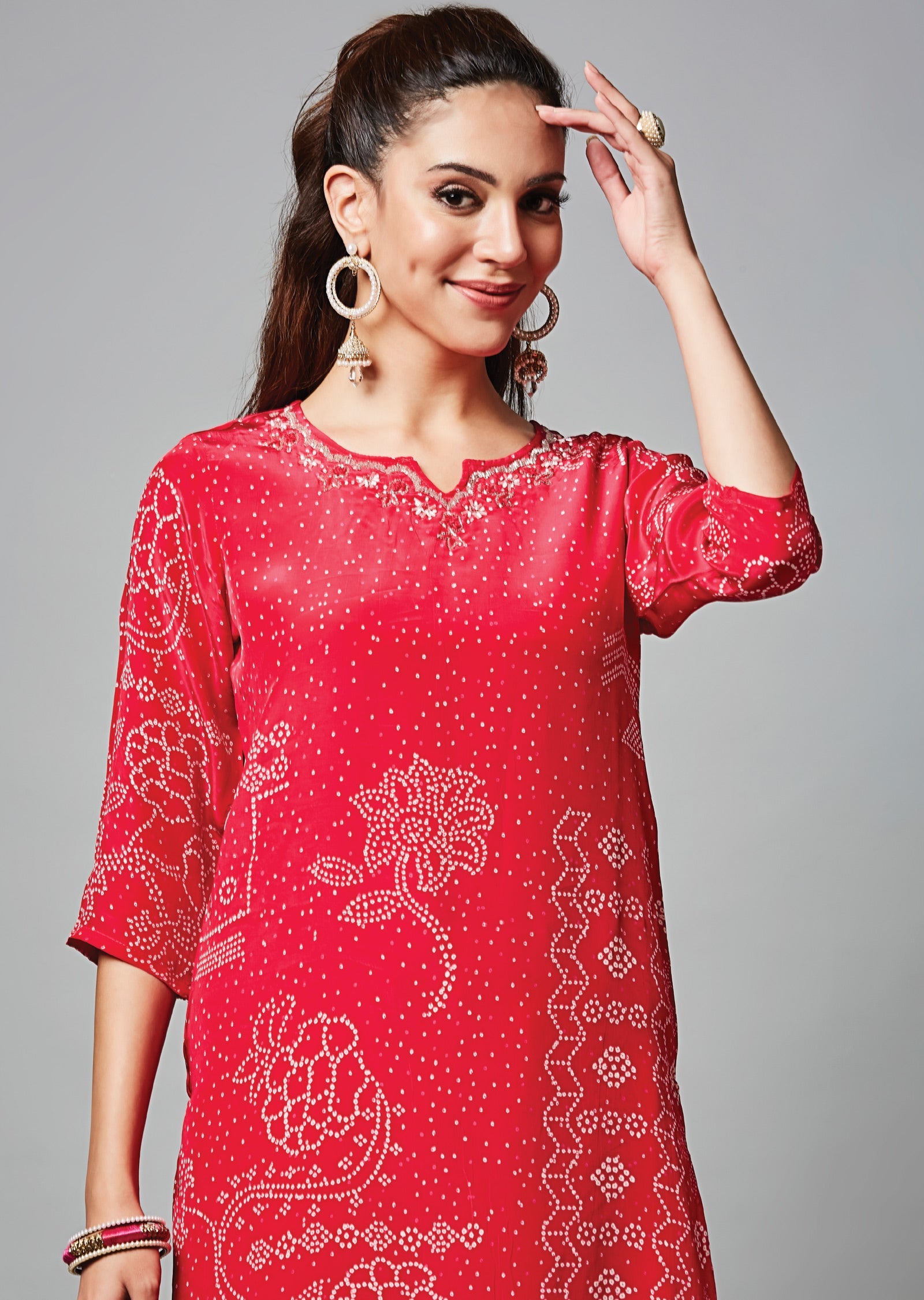 Rani Pink Crepe Straight Cut Suit