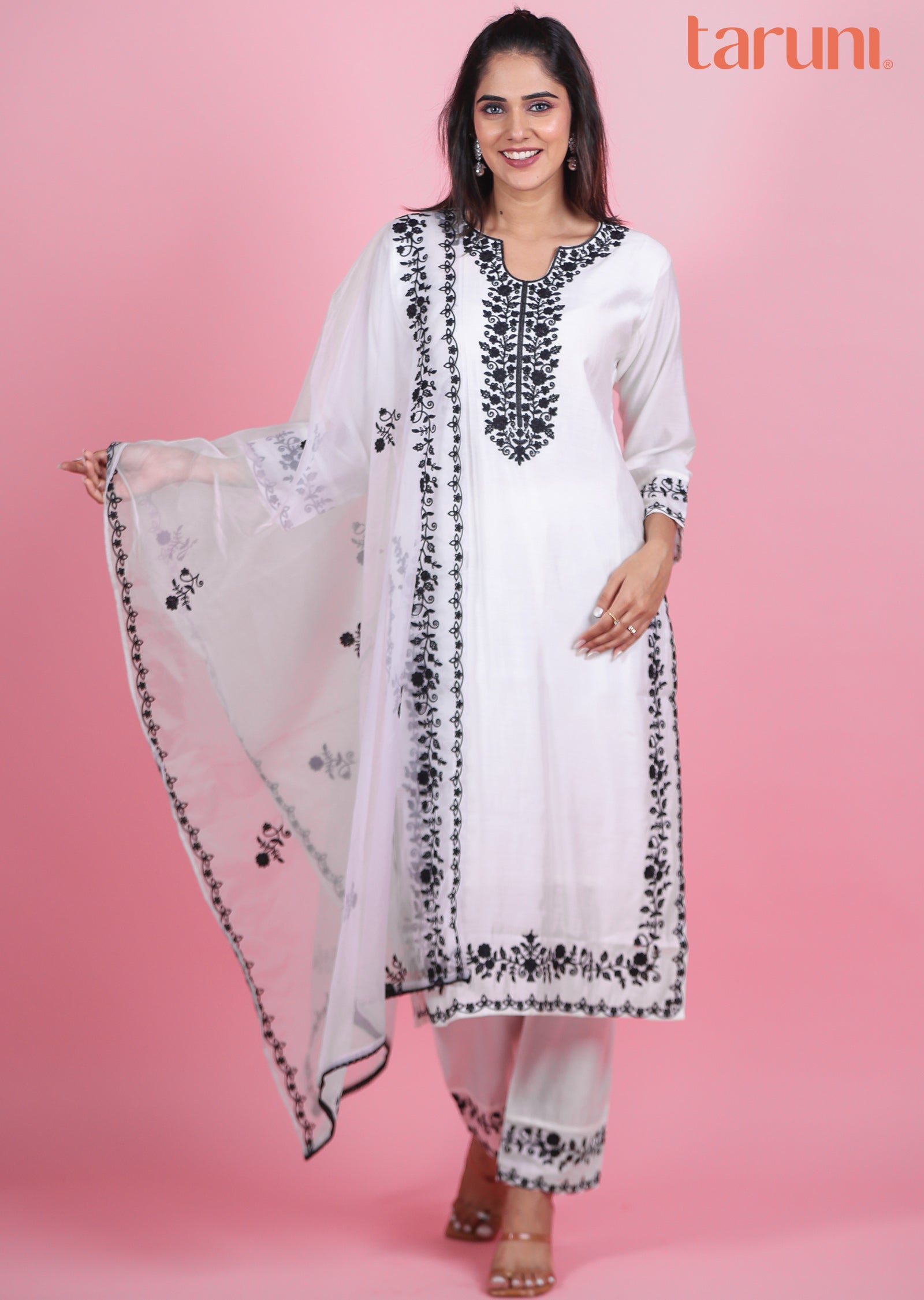 Off White Silk Straight Cut Suits