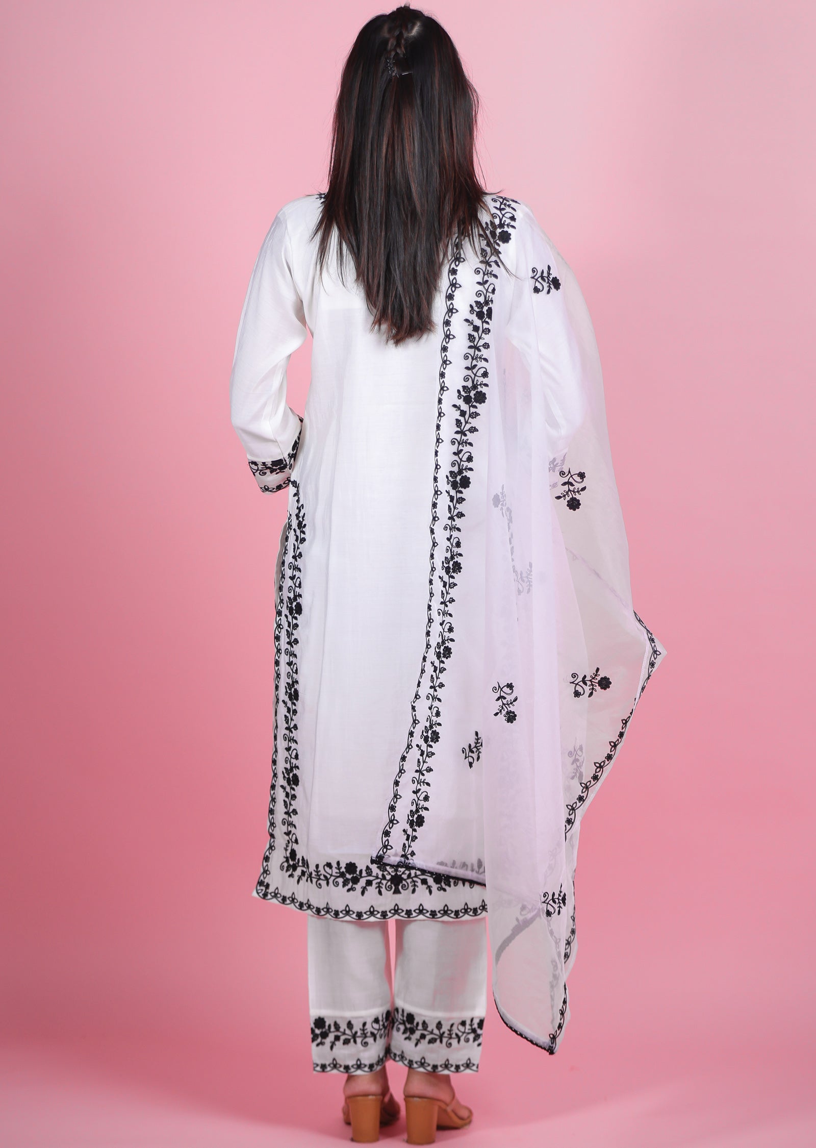 Off White Silk Straight Cut Suits