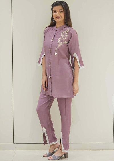 Dark Onion Pink Modal Co-Ord Set