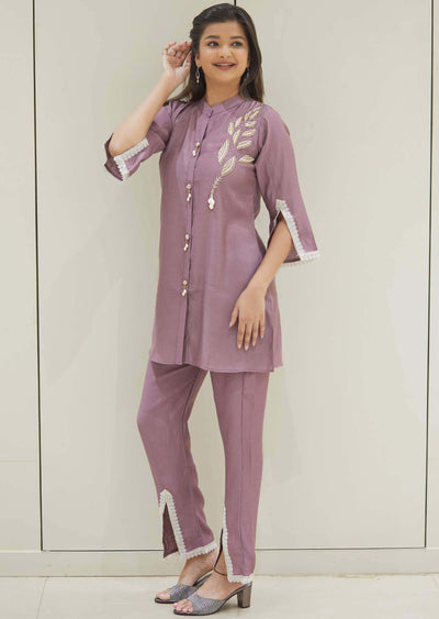 Dark Onion Pink Modal Co-Ord Set