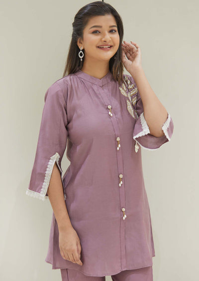 Dark Onion Pink Modal Co-Ord Set