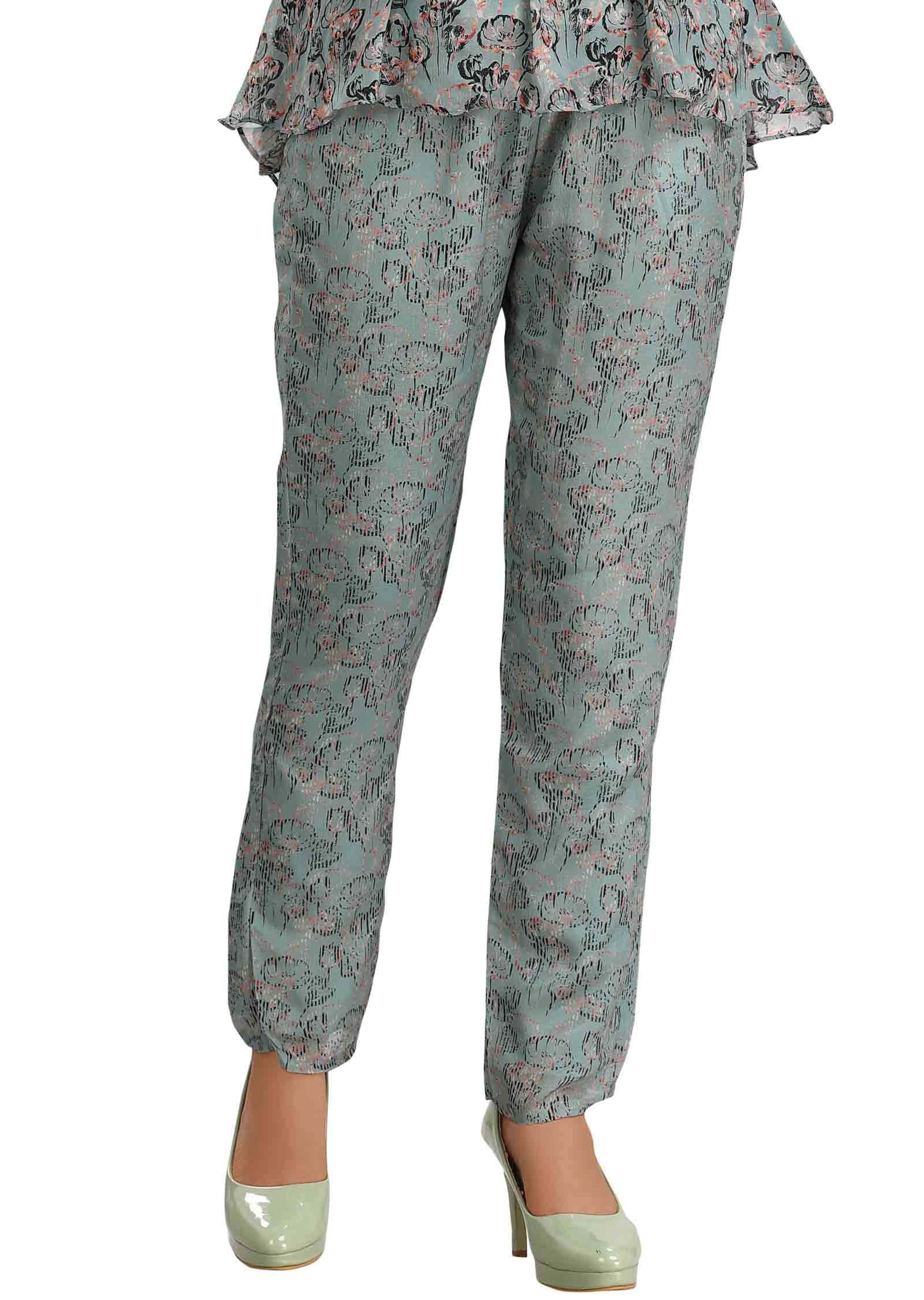 Dusty Blue Chinnon Embroidered Co-Ord Set