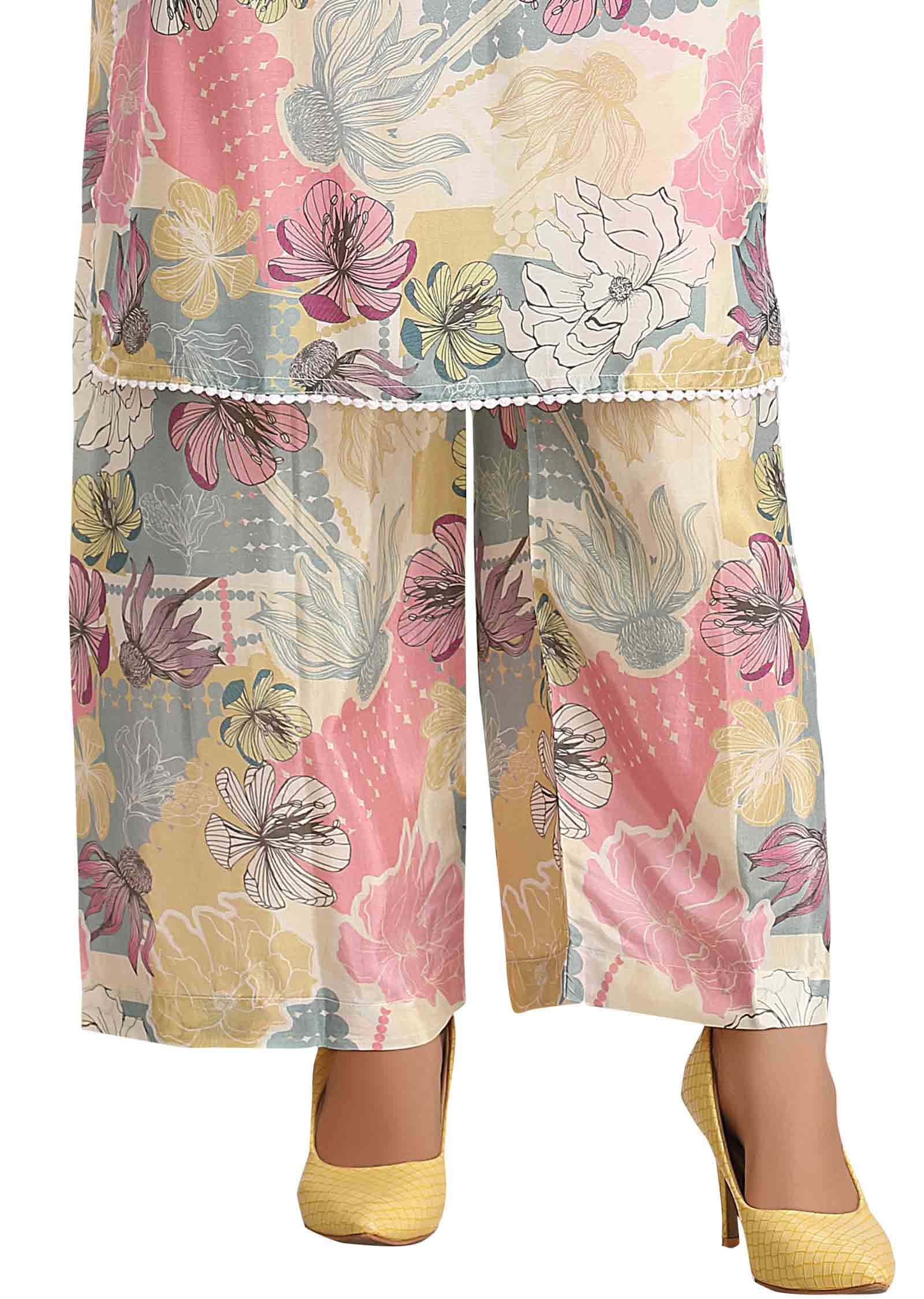 Multi Muslin Embroidered Kurti Sets